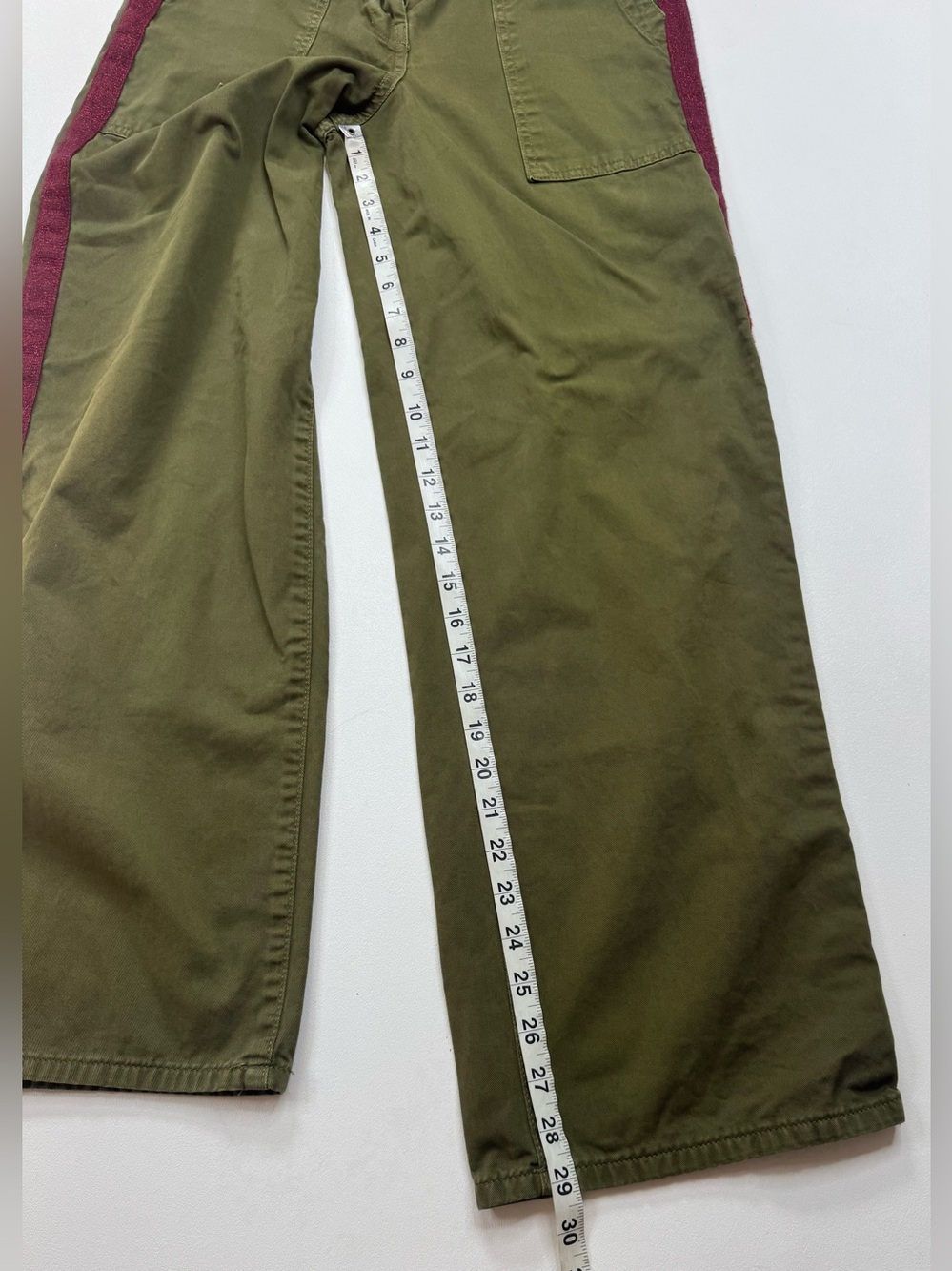 Zara “The Worker Straight “ Olive Wide-Leg Pants Womens Size 4 - Picture 6 of 8